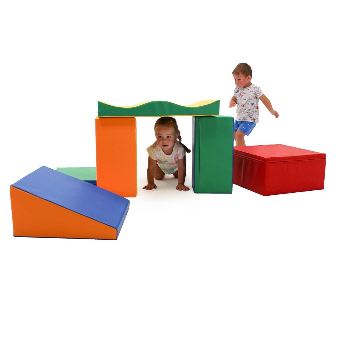 Soft Play 7 Foam Block Set - Multicolor Discoverer