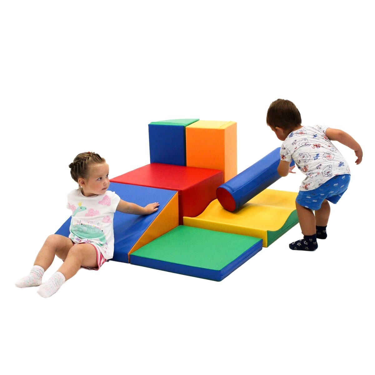 Soft Play 7 Foam Block Set - Multicolor Discoverer