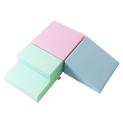 Soft Play 3 Foam Block Set - Soft Pastel Mini Climbie