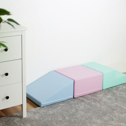Soft Play 3 Foam Block Set - Soft Pastel Mini Climbie