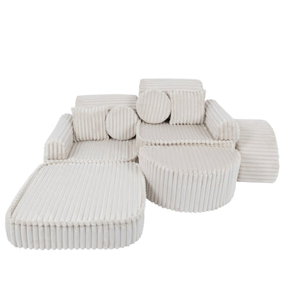 Medium Modular Sofa for Kids - Churros White Plus