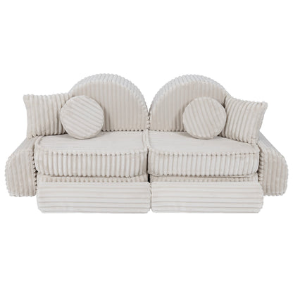 Medium Modular Sofa for Kids - Churros White Plus
