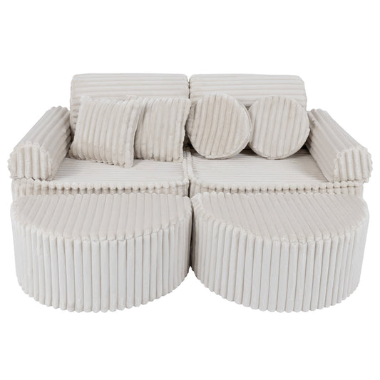 Medium Modular Sofa for Kids - Churros White Plus