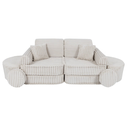 Medium Modular Sofa for Kids - Churros White Plus