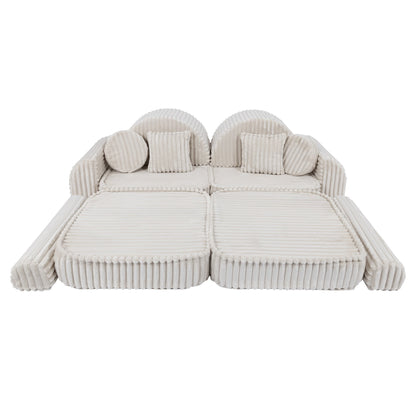 Medium Modular Sofa for Kids - Churros White Plus