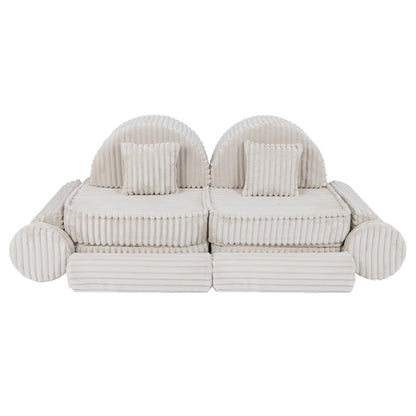 Medium Modular Sofa for Kids - Churros White Plus