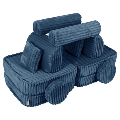 Medium Modular Sofa for Kids - Churros Blue