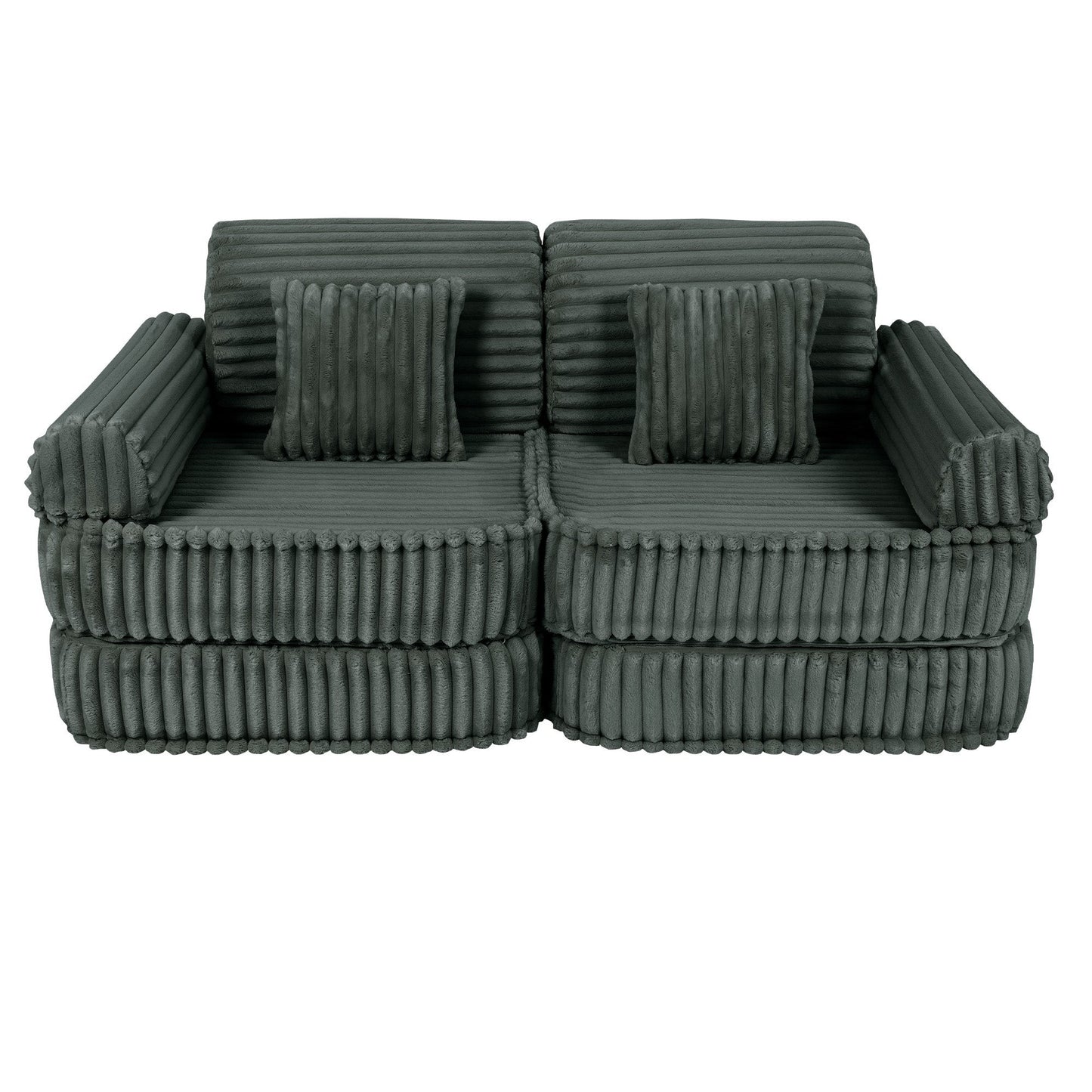 Medium Modular Sofa for Kids - Churros Forest Green