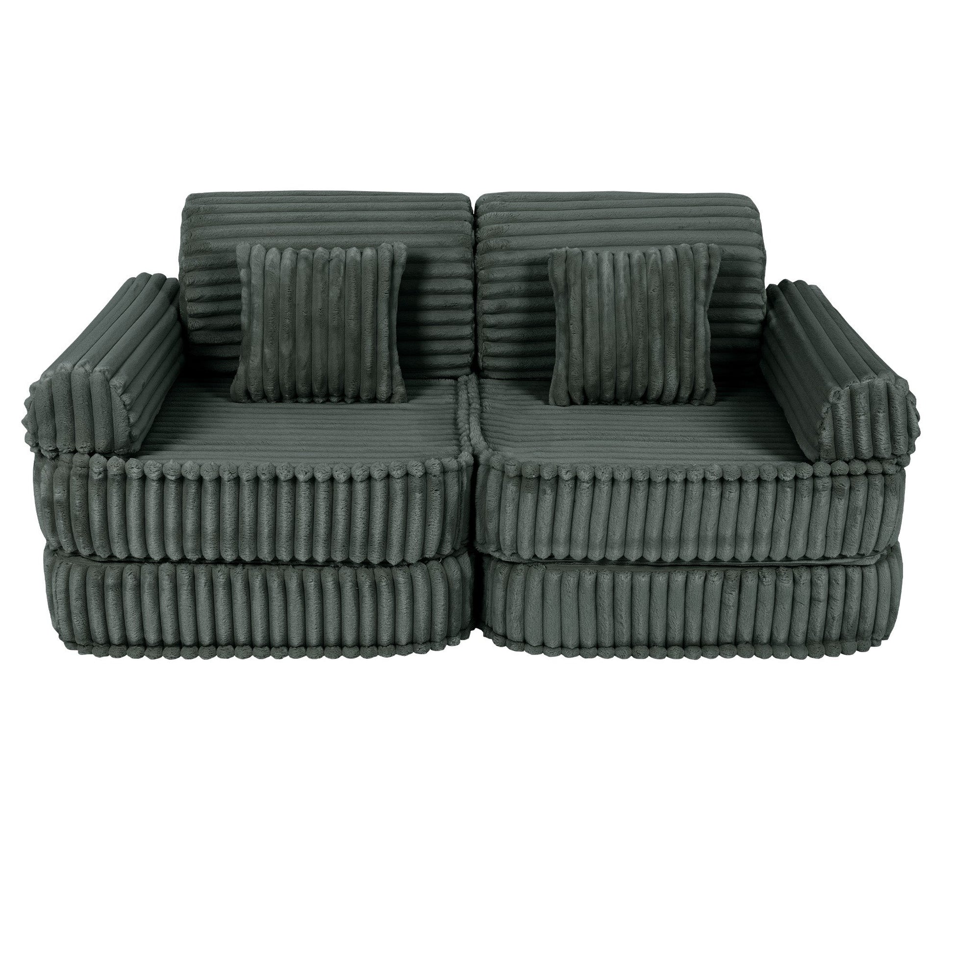 Medium Modular Sofa for Kids - Churros Forest Green