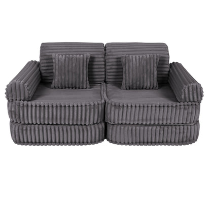 Medium Modular Sofa for Kids - Churros Jurassic Grey