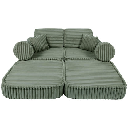 Medium Modular Sofa for Kids - Churros Sage Green