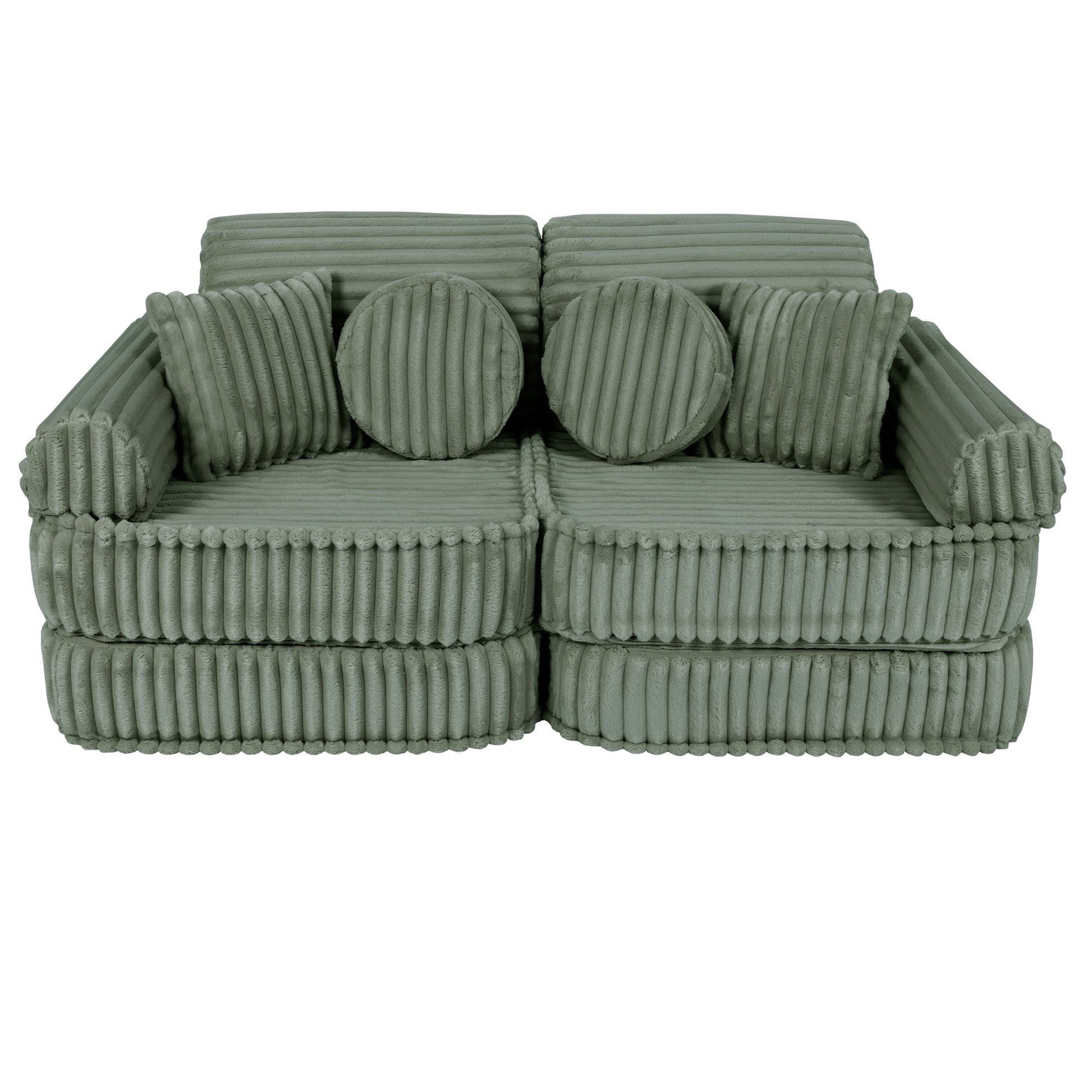 Medium Modular Sofa for Kids - Churros Sage Green
