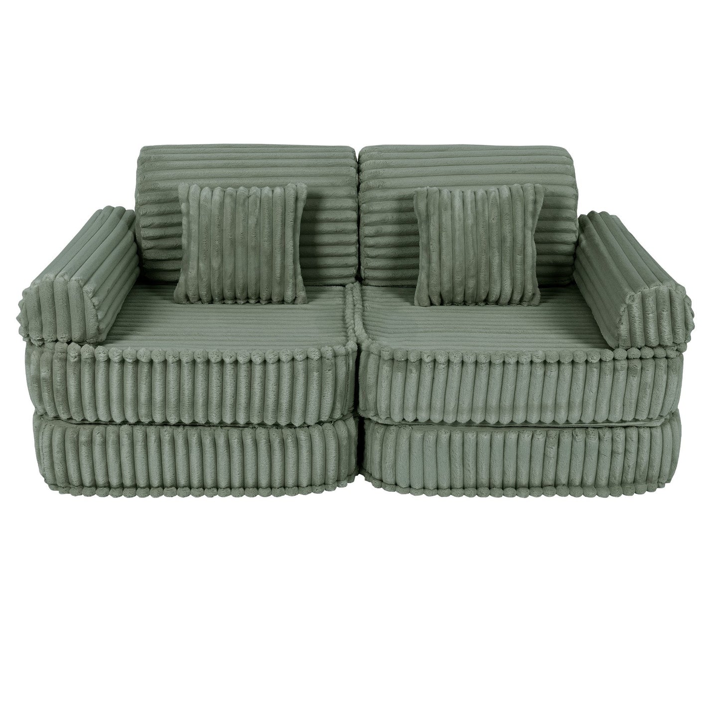 Medium Modular Sofa for Kids - Churros Sage Green