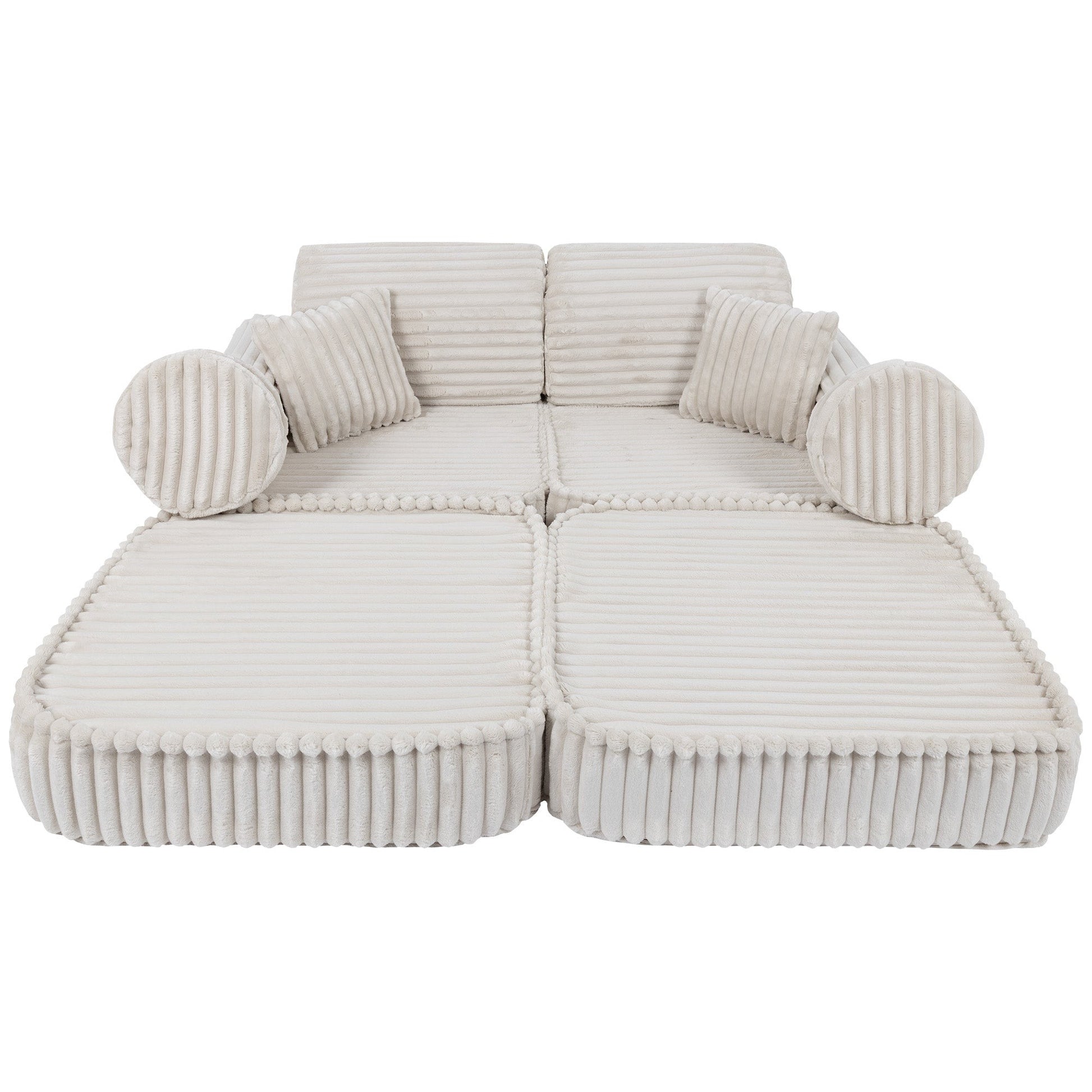 Medium Modular Sofa for Kids - Churros White