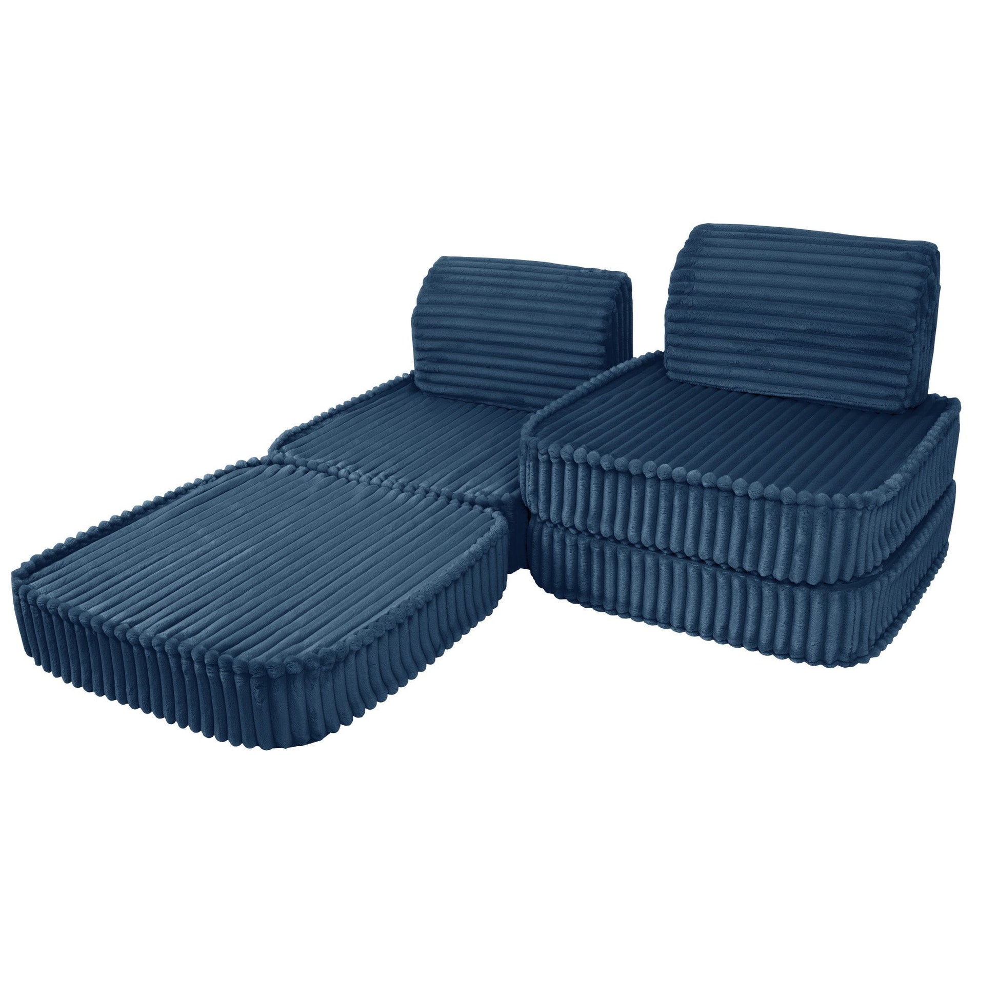 Small Modular Sofa for Kids - Churros Blue