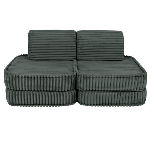 Small Modular Sofa for Kids - Churros Forest Green