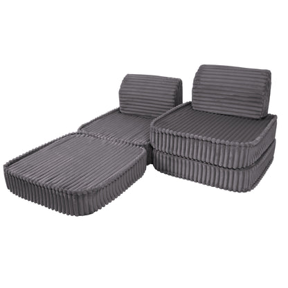 Small Modular Sofa for Kids - Churros Jurassic Grey