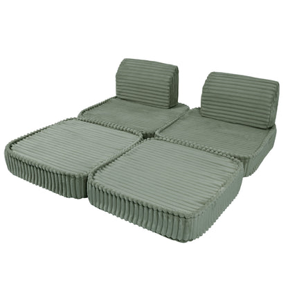 Small Modular Sofa for Kids - Churros Sage Green