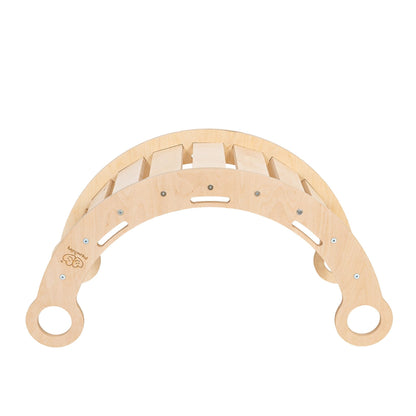 Snug Rocker for Kids - Natural With Pink Pillow